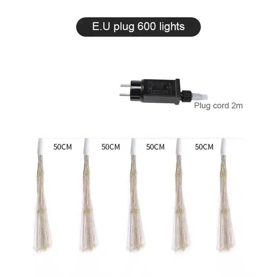 Tirvose 10PCS LED filo di rame fuochi d'artificio luce impermeabile 8 modalità Starburst Christmas Garden String Light per interni ed esterni Decor