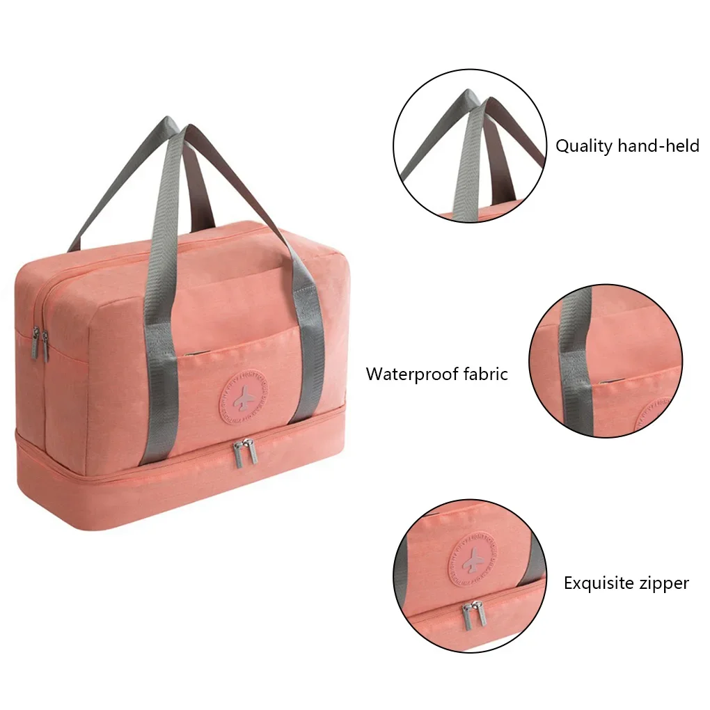 Luggage Dry Wet Separation Storage Bag Luggage Organizer Packing Travel Duffle with Shoes Bag Mesh Bag Clothing Storage Handbag