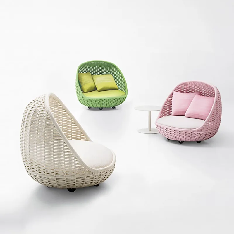 Outdoor sofa rattan courtyard villa garden leisure playground children's area waterproof sun protection outdoor rattan chair
