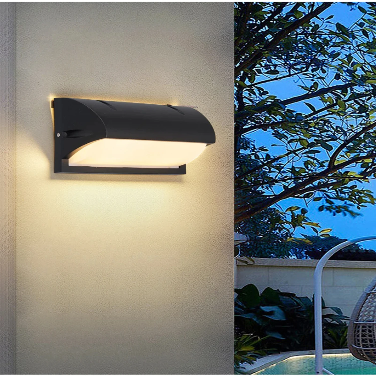 Lámpara LED de pared para exteriores, accesorios de iluminación impermeables IP65 adecuados para porche, pasillo, balcón y patio, novedad