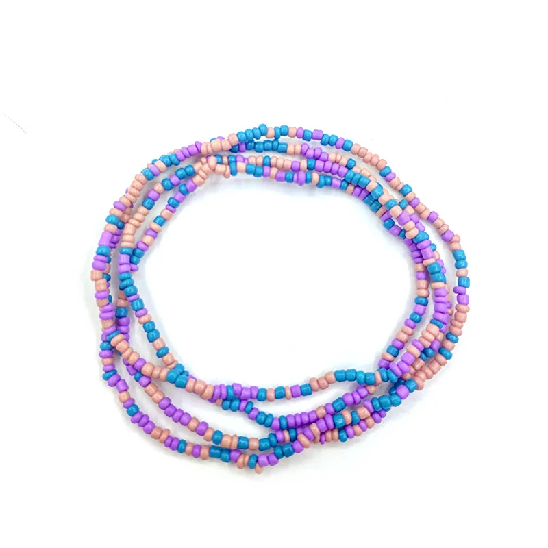 Colorful Sexy Waist Beads Chain for Women African Belly Beads Girls Body Chain Bohemian Beach Jewelry Bikini Accessories Elastic