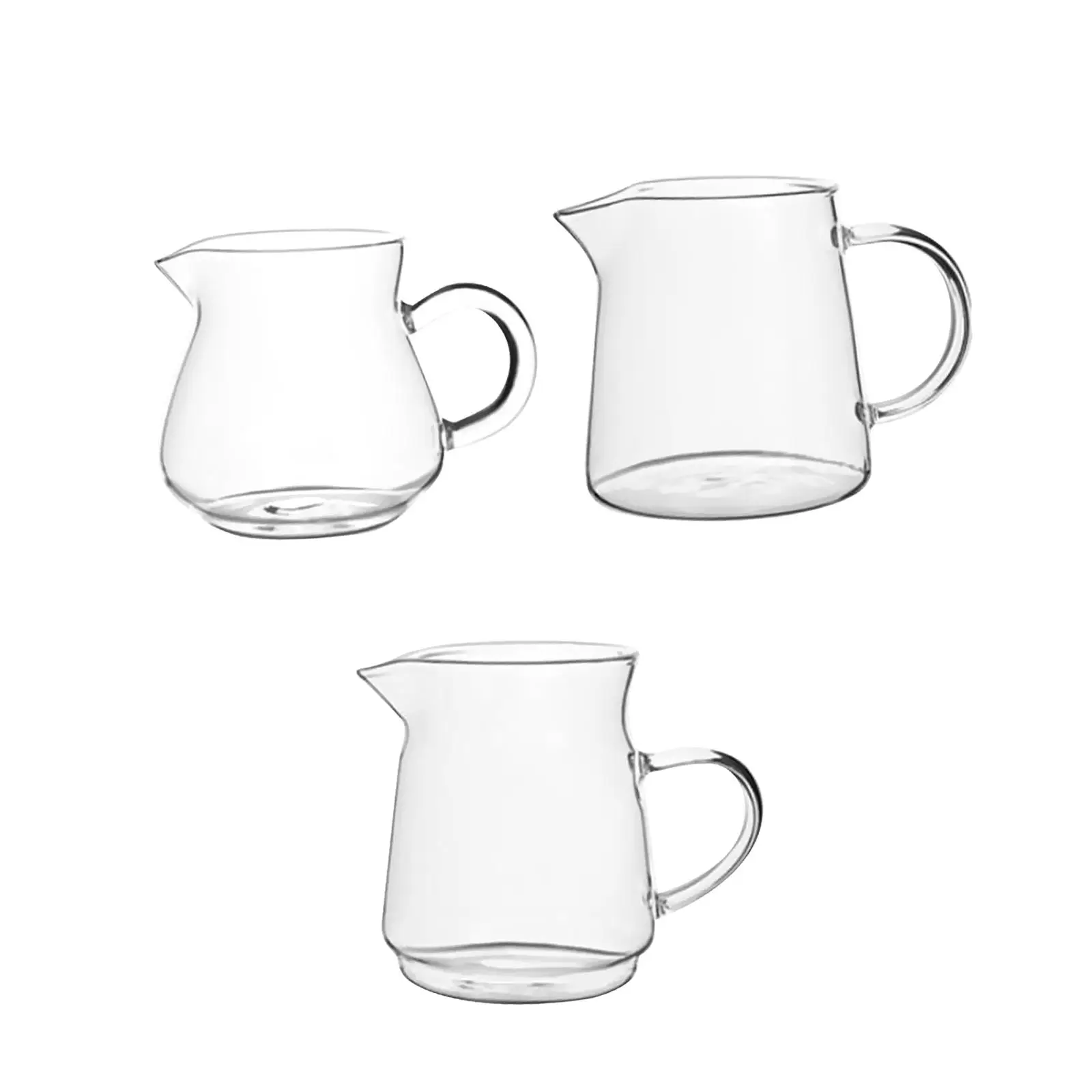 Glass Creamer Pitcher Glassware Serving Pitcher Teapot Sauce Cup Mini Carafe Coffee Mug for Tea Beverage Coffee Syrup Espresso