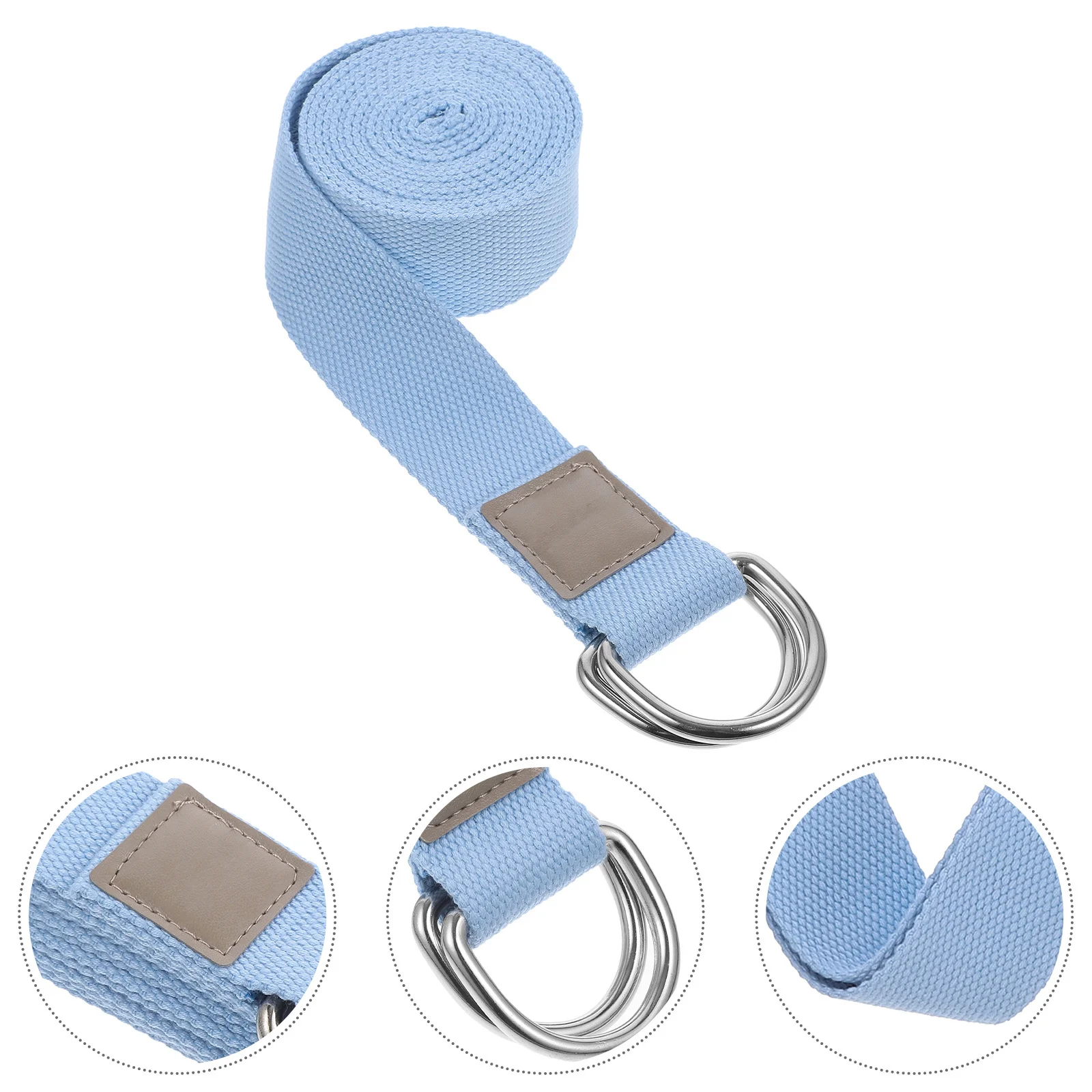 

1 pc Yoga Strap 250Cm Sky-Blue Stretch Belt For Flexibility Posture Training Non-Elastic Exercise Aid Stretch