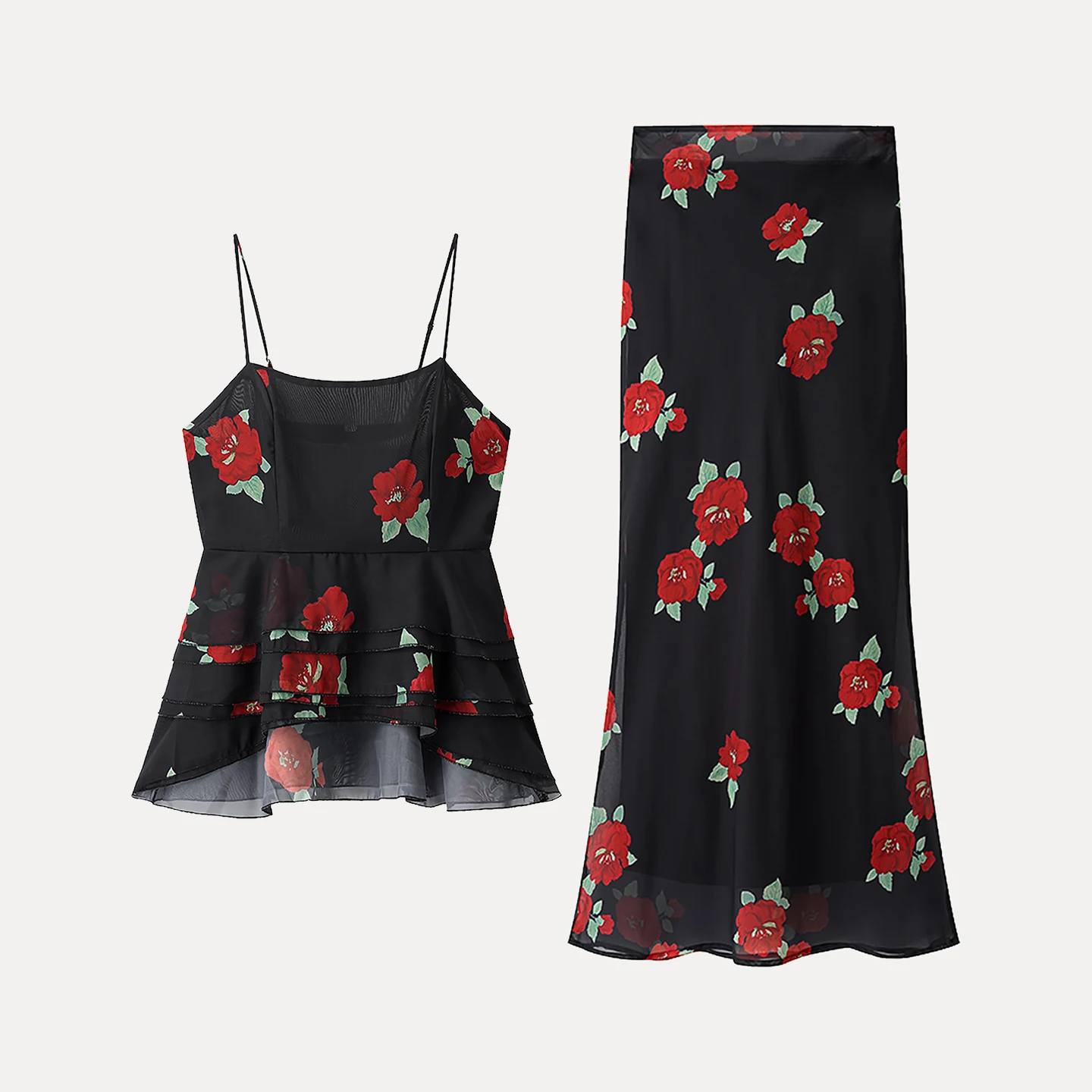 

Новая женская модная длинная юбка с высокой талией и цветочным принтом, многослойная, дышащая, с круглым вырезом, коллекция Лето 2025