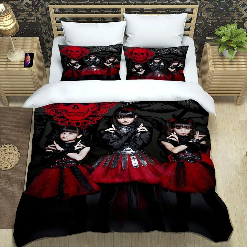 

3D Print Music Band BABYMETAL Bedding Set Single Twin Full Queen King Size Bed Set Adult Kid Bedroom Duvetcover Set Home Textile