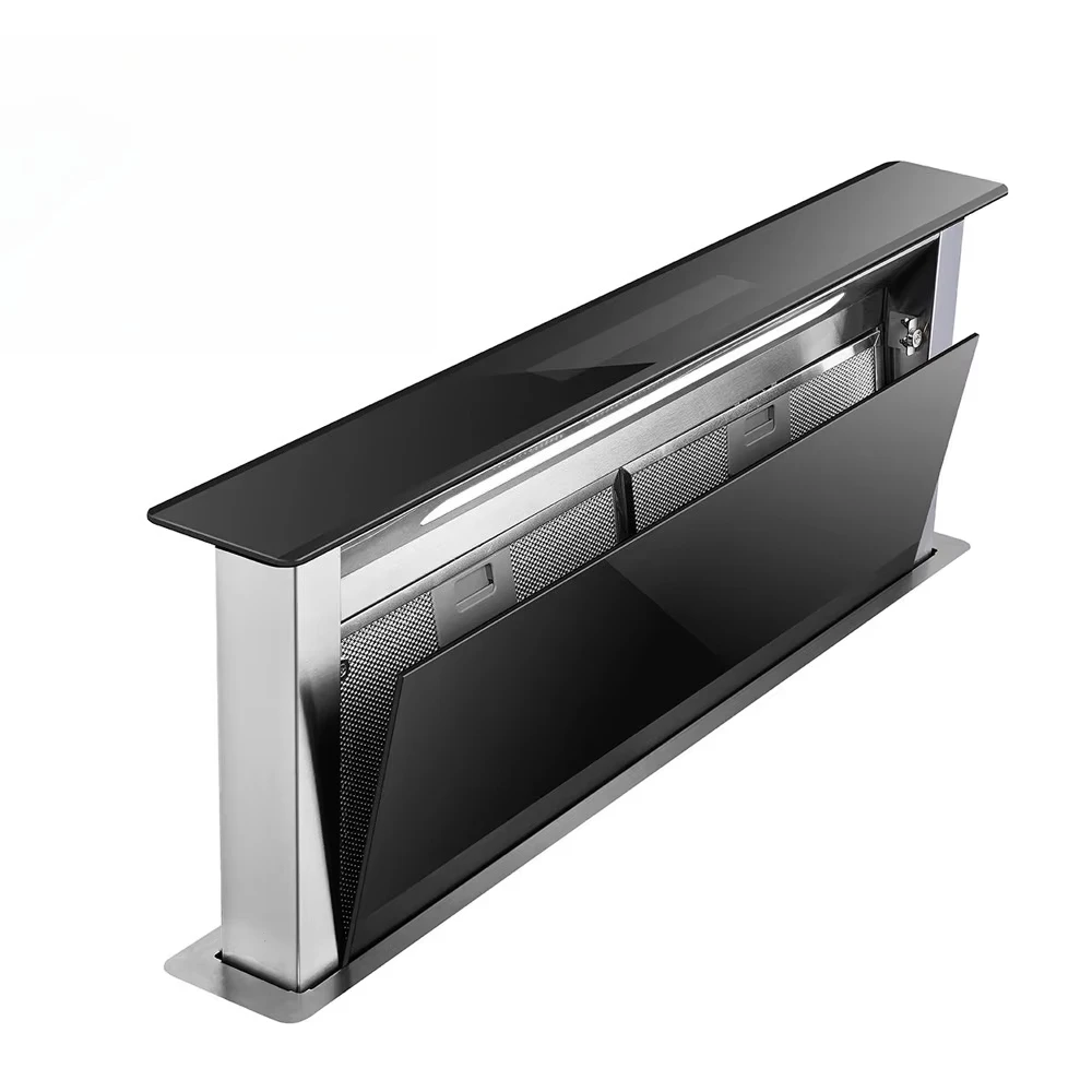 Ultra-Quiet Stainless Steel Downdraft Range Hood 60-90cm strong suction easy maintenance