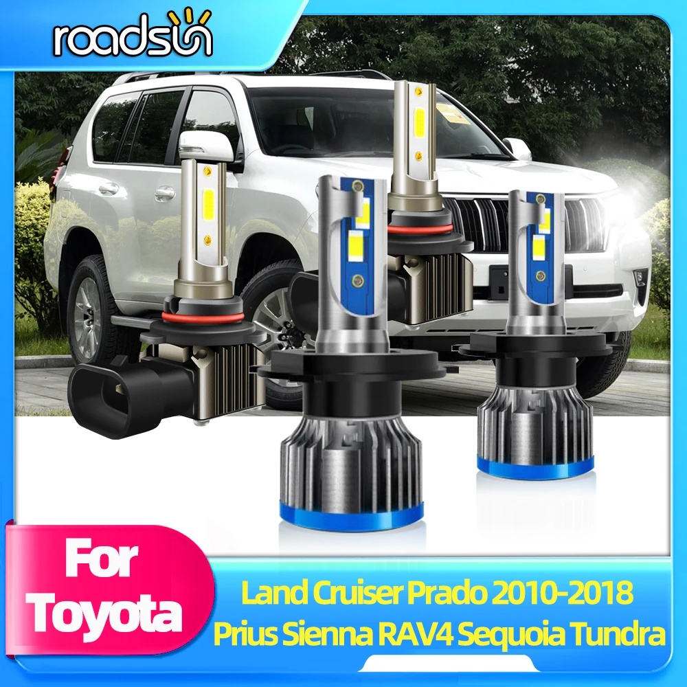 

Roadsun Car Bulbs 20000LM Auto Headlamp 6000K Fog Lamps For Toyota Land Cruiser Prado 2010-2018 Prius Sienna RAV4 Sequoia Tundra