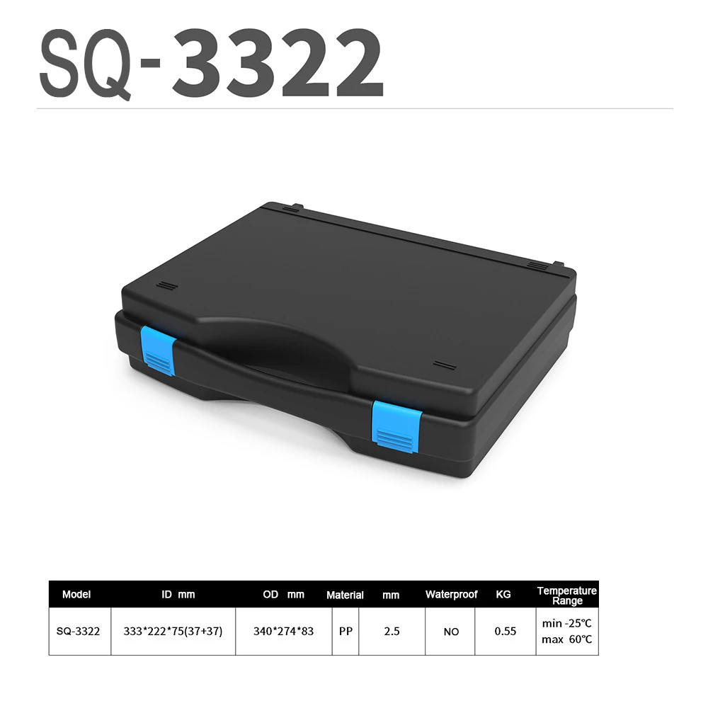 Hardware tool storage box, instrument equipment, optical surveying and mapping, flat storage, shock-absorbing box, EVA sponge