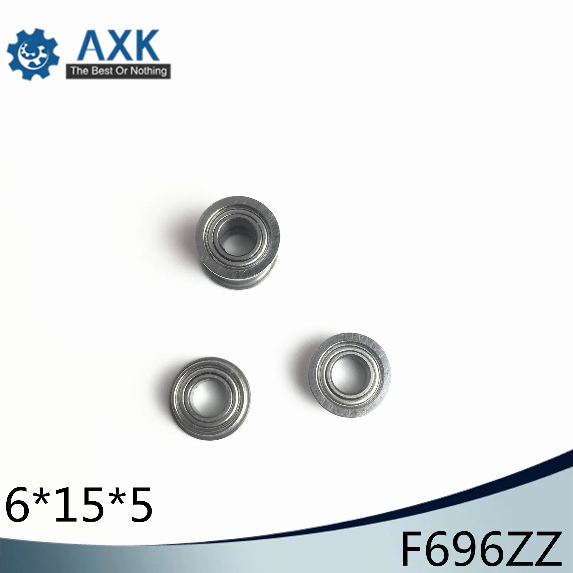 

F696ZZ Flange Bearing 6x15x5 mm ABEC-1 ( 10 PCS ) Flanged F696 Z ZZ Ball Bearings F619/6ZZ