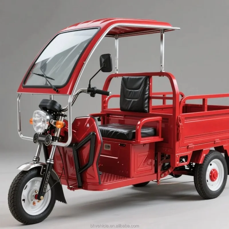 Good Price Electric Cargo Three Wheel Long Distance Orchard Transport Open Body with LCD Display Steel Material 400kg Payload