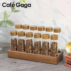 Coffee Beans Storage Container Glass Tube Display Rack Single Dose 17g 22g Glass Bottle Espresso Accessories Coffeware Sets