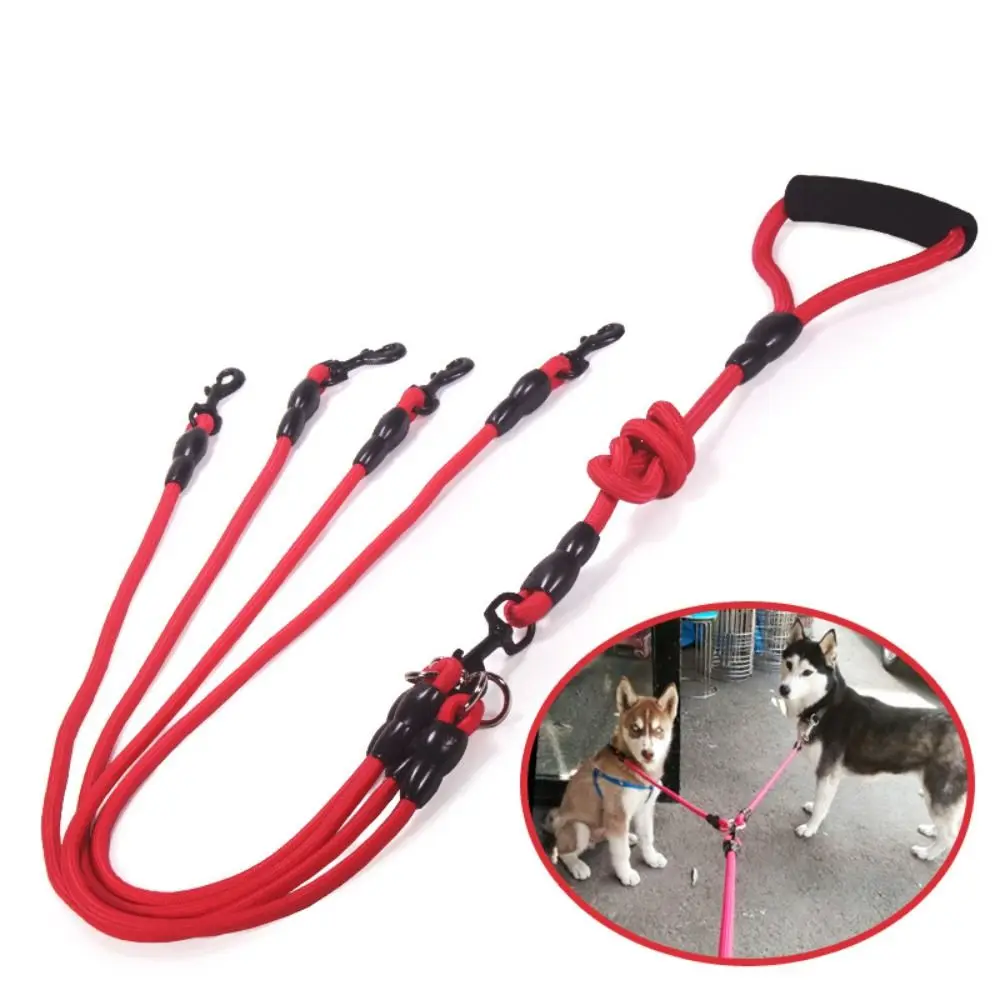 Pet Dog Leash Nylon Rope Double Dual Two Heads Dogs Leash 2 Way Coupler Walk Two and More Dogs Collars Harness Leads Dog Leashes