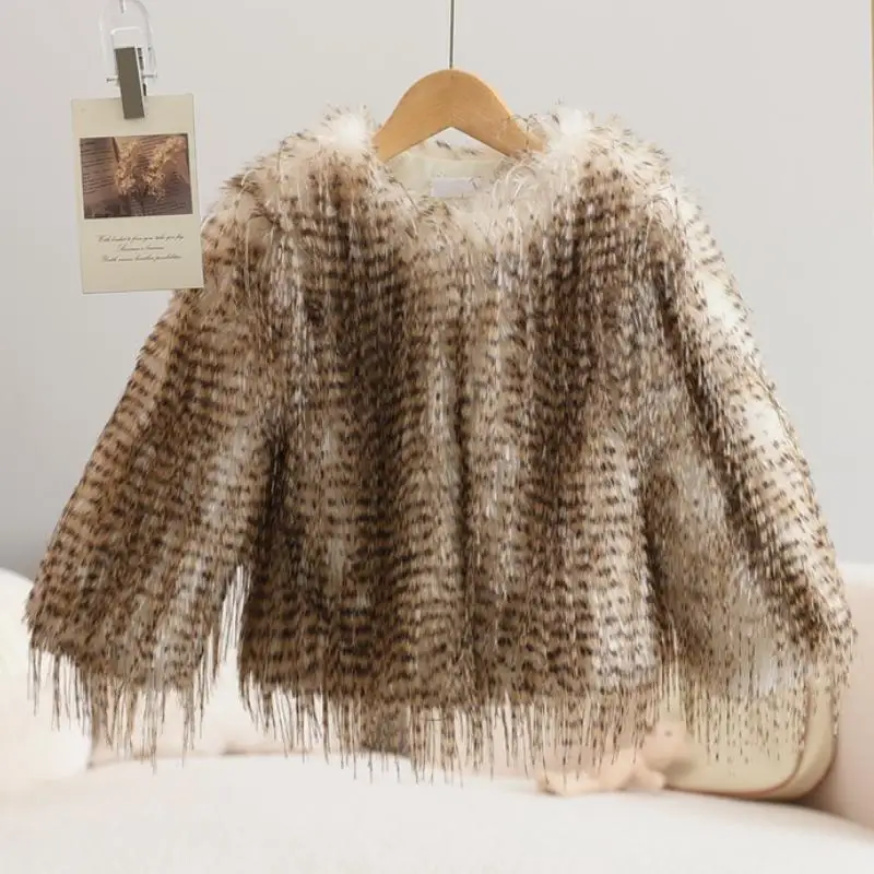 Winter Girls' New Brown Fur Collar Fashionable and Stylish Versatile Jacket with Thick Windproof and Warm Cotton Fleece