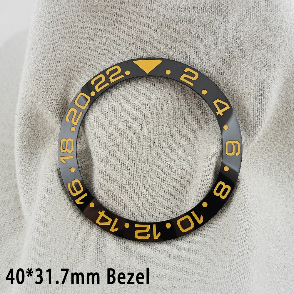 ForgeLink 40mm Lünetteneinlagen GMT Uhrenlünette 40mm * 31,7mm Keramik-Lünetteneinlage Passend für 42mm bis 44mm Taucheruhrengehäuse Uhrenring – Detail 14