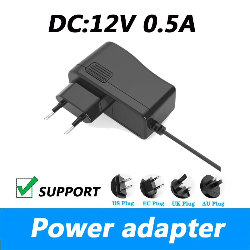 DC 12V 0.5A Power Adapter Sterilization Lamp Power Indicator Heat Dissipation Fan Power Cable 12V 500MA