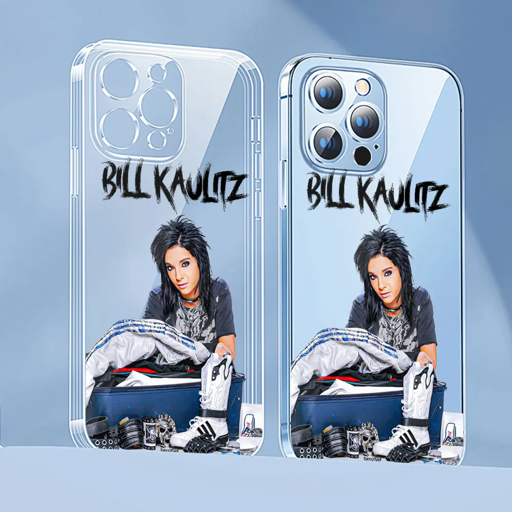 Tokio Hotel Tom Bill Kaulitz Phone Case For iPhone 11 13 12 Mini 15 14 Pro Max 8 7 Plus X XR XS SE 15 14ProMax Transparent Cover