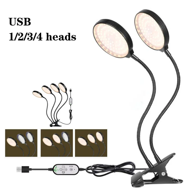 5V USB Timer led Grow Light akwarium Żółte światło słoneczne woda trawa roślina kwiat Akwarium rośnie klip Lampy fito w pomieszczeniach Grow Box