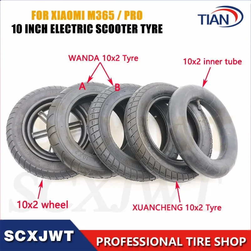 10 Inch 10x2 Electric Scooter Wheels Tyre 10X2-6.1 Outer Tires Inner Tube for Xiaomi Mijia M365 Pro Pro2 1S Accessories 10*2-6.1