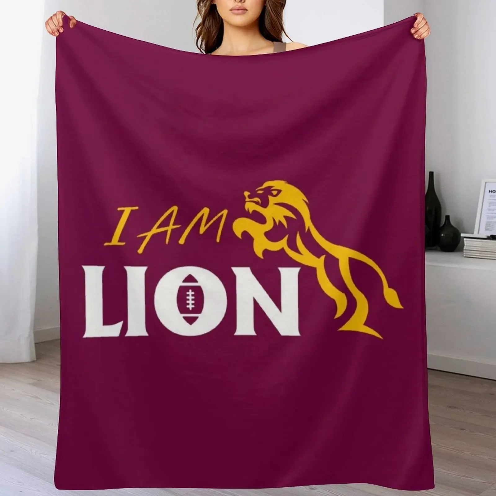 

Brisbane Lions Throw Blanket cosplay anime Weighted Blankets