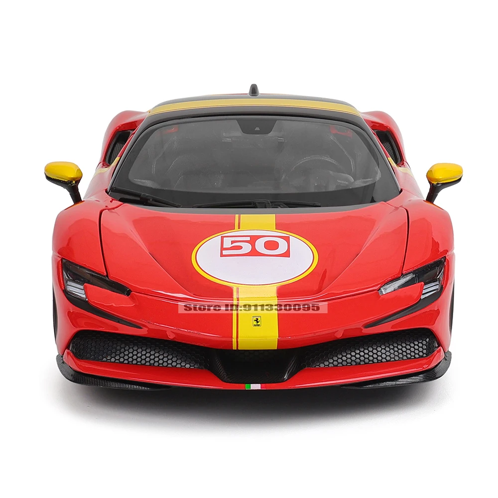 Bburago 1:18 Ferrari FXXK EVO 296 GTB SF90 488 GTB SP1 Alloy Luxury Vehicle Diecast Cars Model Toy Collection Gift for boys