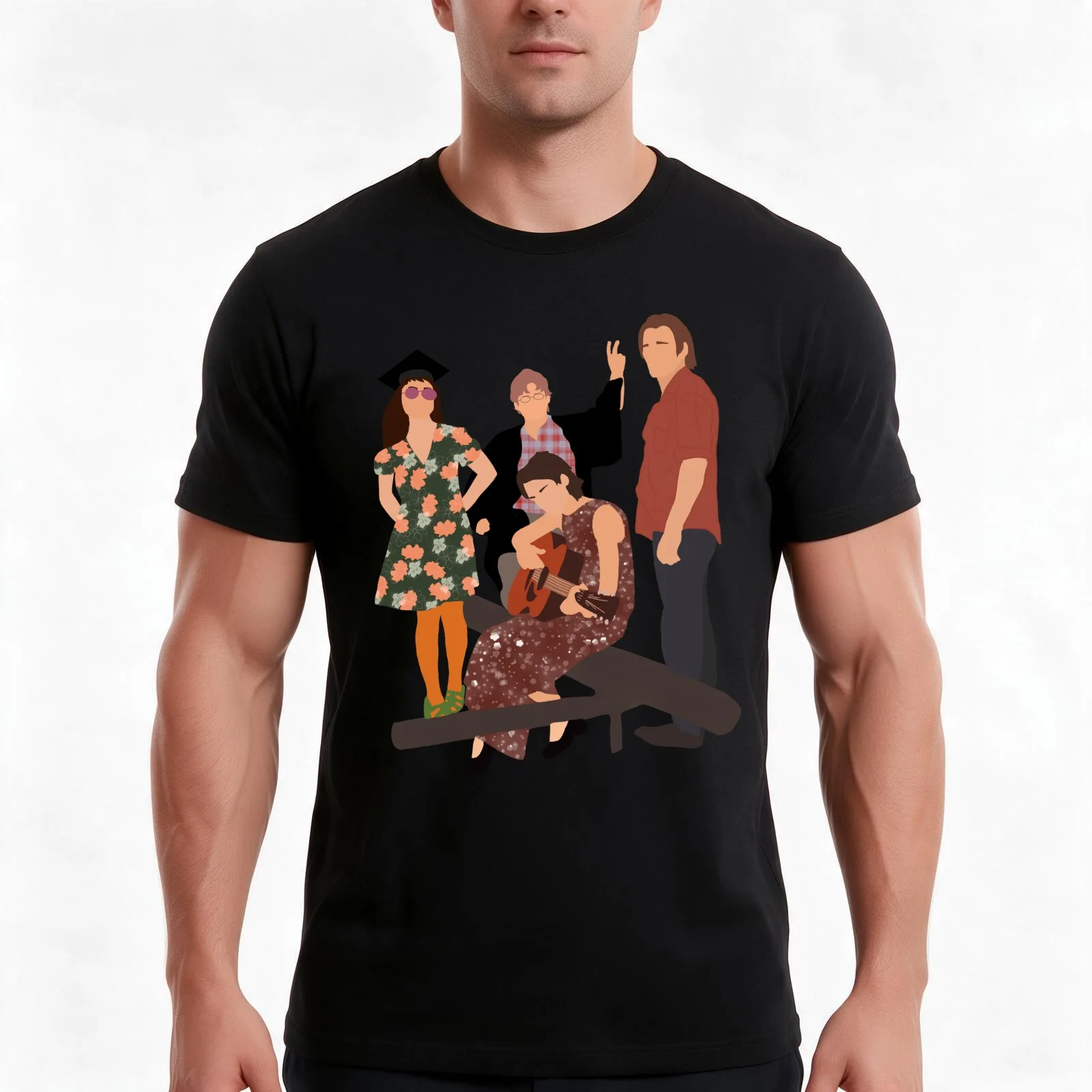 Reality Bites Graduation T-Shirt, Summer Casual Cotton Tee, Oversized Streetwear Tops, Vintage Graphic Print, Unisex Men Women