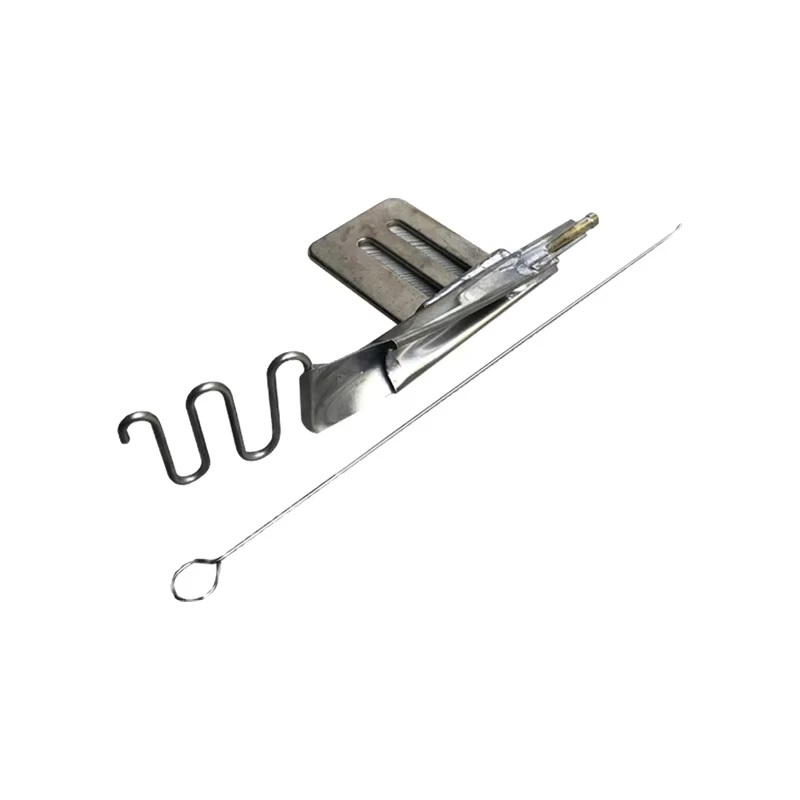 Hidden Thread Turn Over Draw TubeSpaghetti Folder Makes Tube String Spaghetti Attachment for Industrial Overlock Sewing Machine