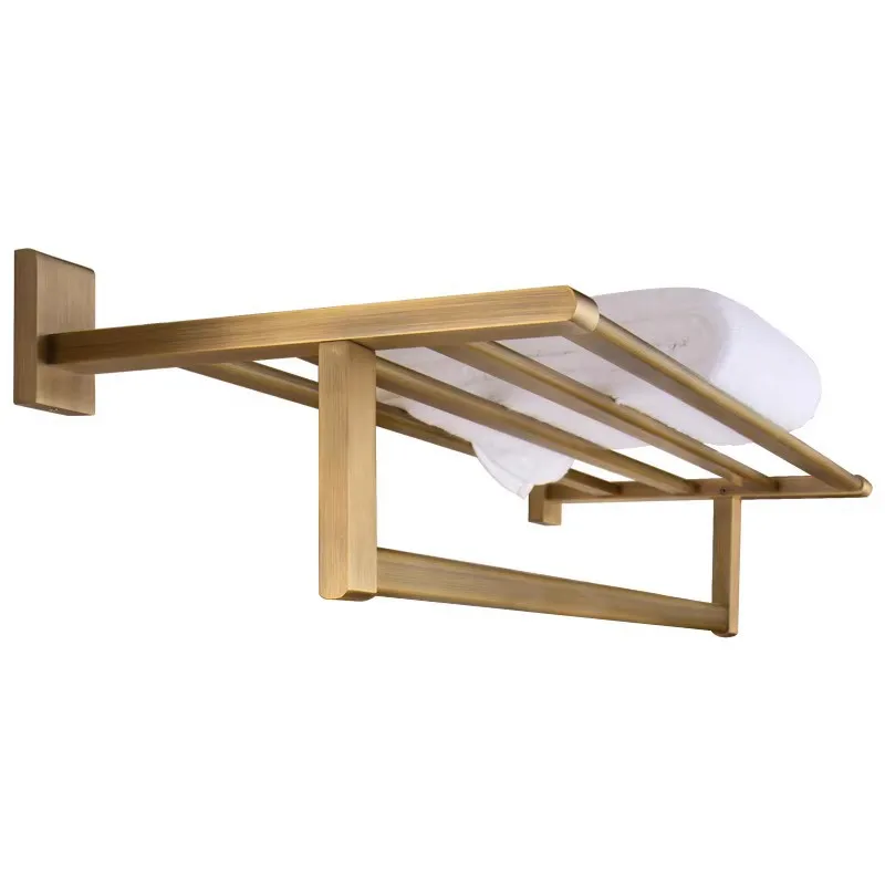 

Towel rack No punching All copper towel rack Toilet Shelf Toilet