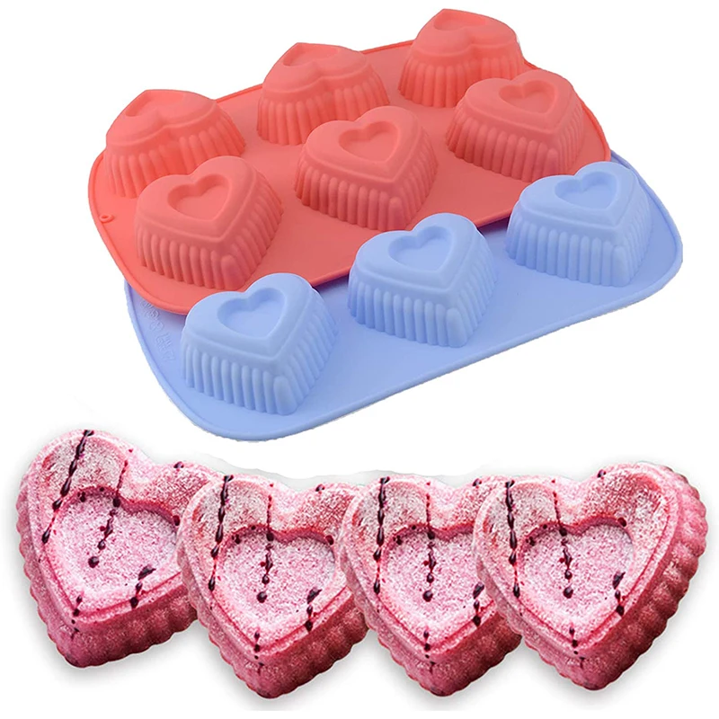 Moldes de corazón para boda, despedida de soltera, moldes de silicona para el Día de San Valentín, Mini jabones, bombas de baño, pasteles, chocolates, dulces, gelatina