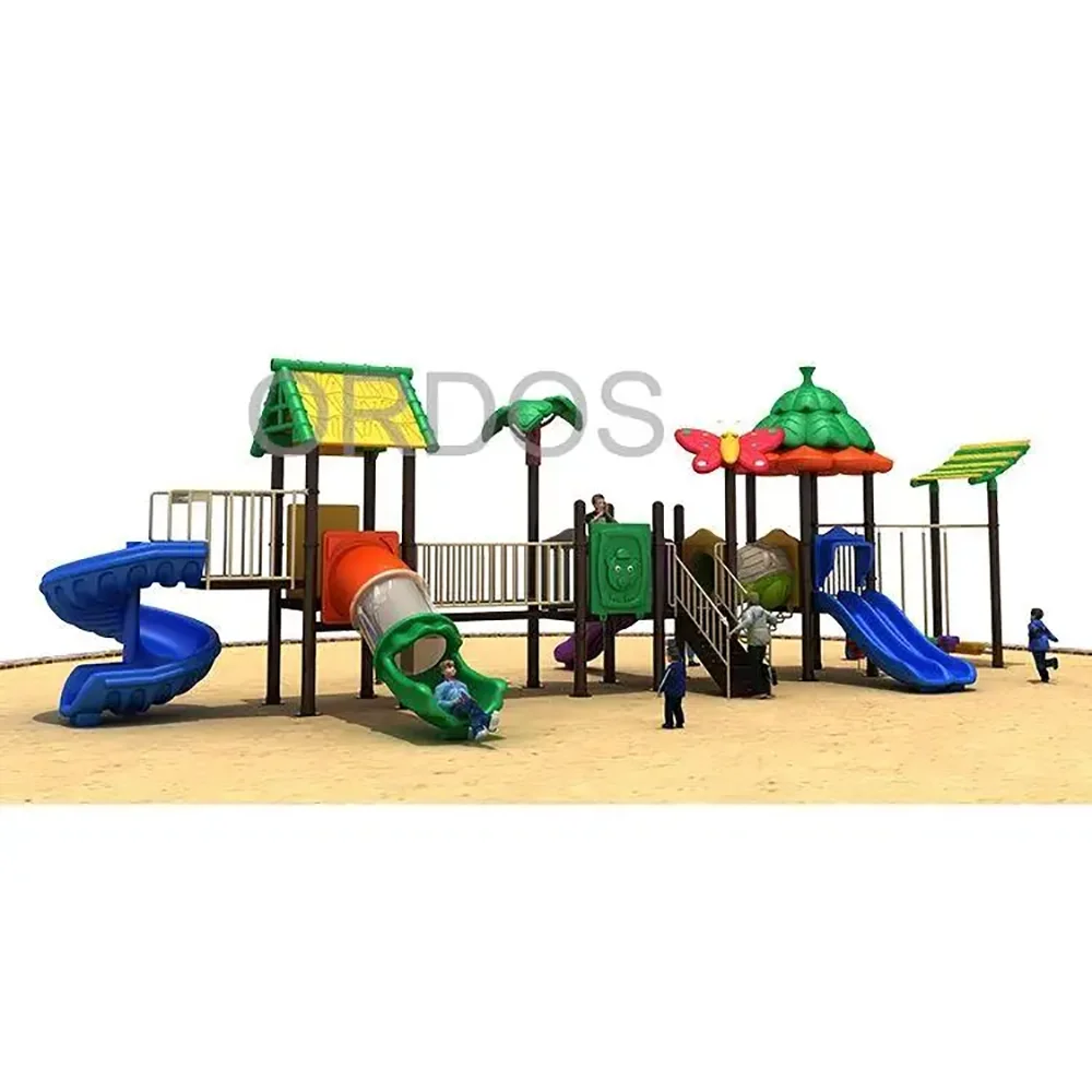 Aire de jeux extérieure en plastique pour enfants, jardin d'enfants, toboggan, sur mesure