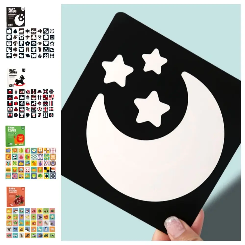 Kontrastreiche visuelle Stimulationskarte für Kleinkinder, Kognition, Farblernen, Baby Vision, Tigger-Karten, frühpädagogisch