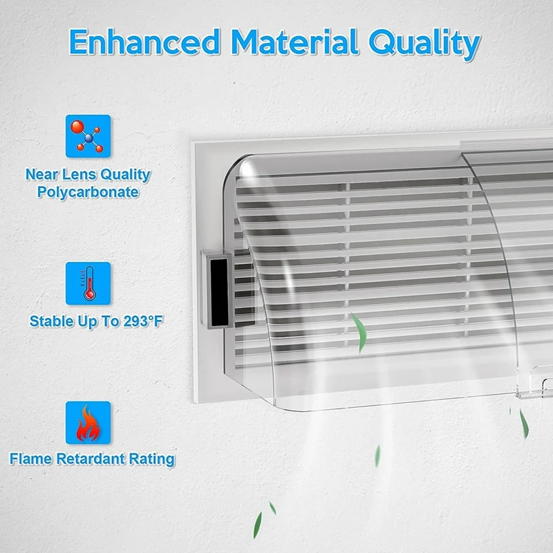 Deflectores de ventilación de aire caliente, 3 piezas, calor magnético ajustable, fácil ajuste entre 10-14 pulgadas, para rejillas de ventilación, pared lateral, piso, techo, registro