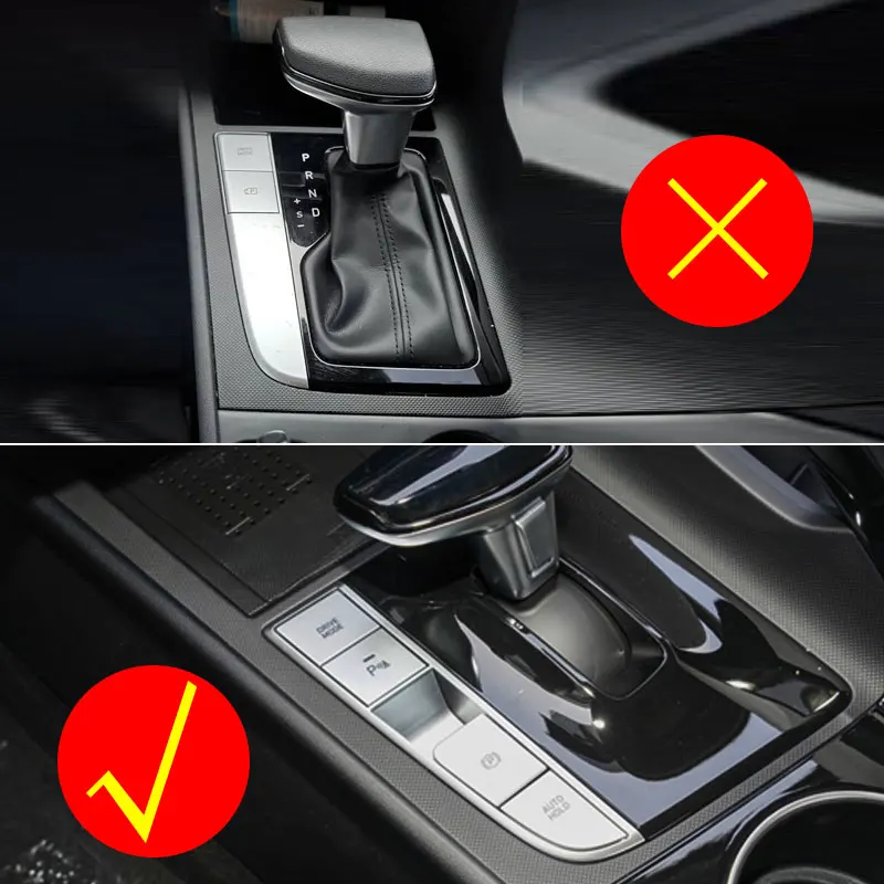 Vtear Car Central Control Cover Gear Shift Panel Cover Stainless Steel Cup Frame Accessories Interior  For Hyundai Elantra 2021