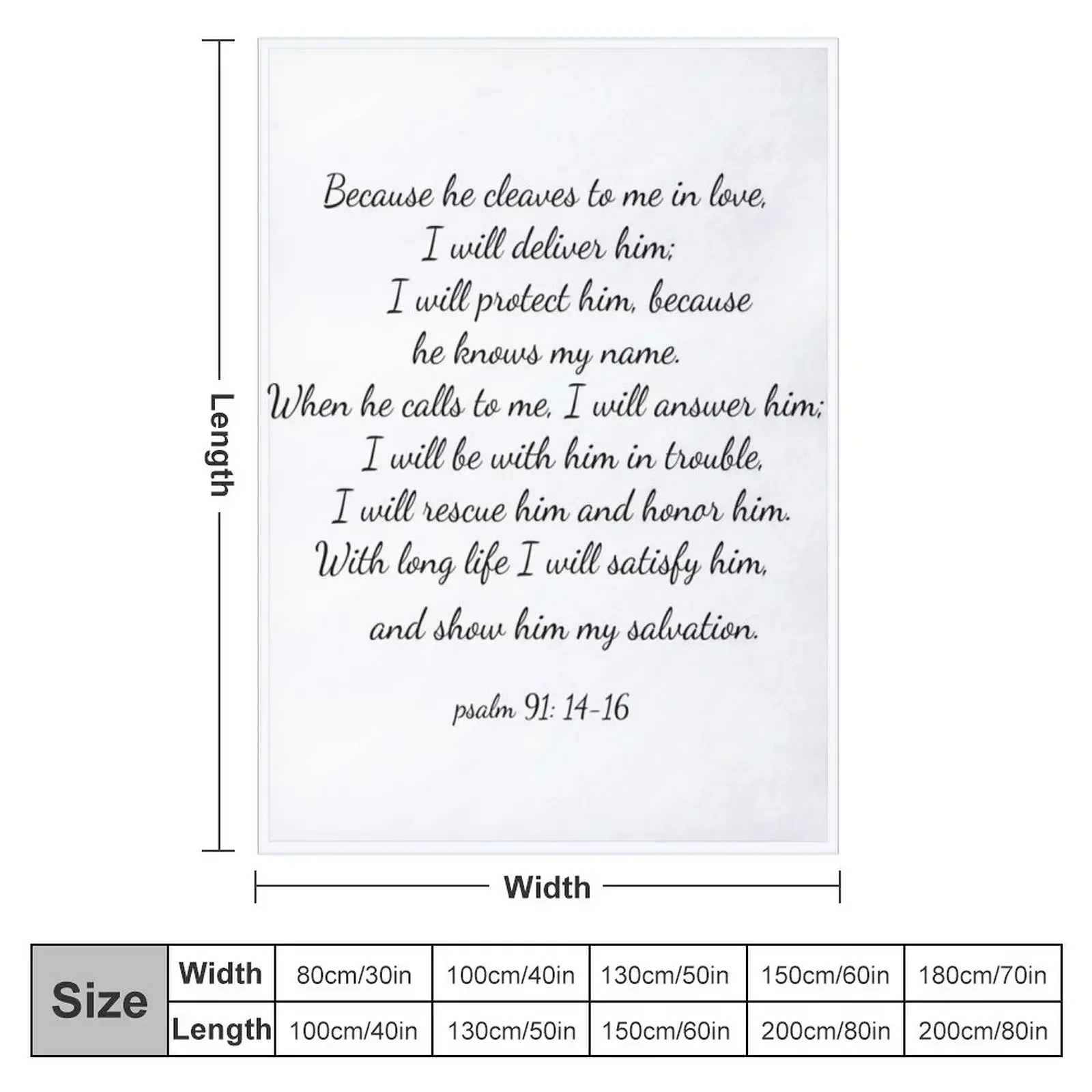 Psalm 91:14-16 t Throw Blanket funny gift Extra Large Throw Luxury Throw Luxury St Blankets For Sofas Summer Blankets