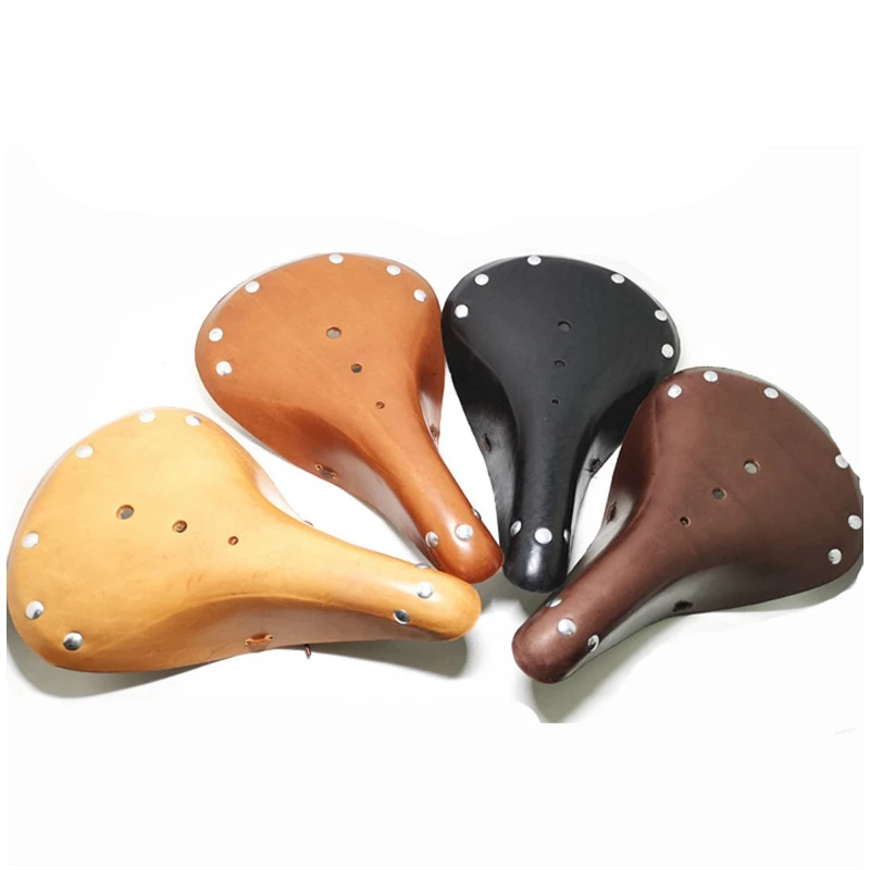 Retro Vintage Bicycle Saddle Seat Cushion Bike 3 Spring Shock Seat Cycling Bike Seat Cycling Replacement,Brown