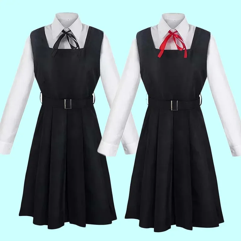 

Anime Chainsaw Man Mitaka Asa Cosplay Costume with Socks School Outfit Uniform Dress Shirt Skirt Suit Set