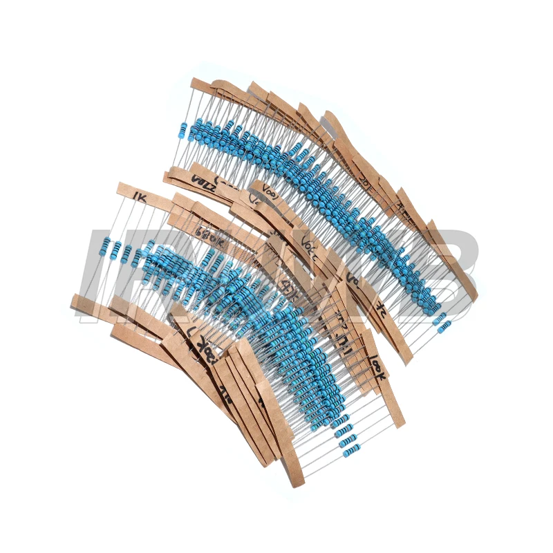 300 قطعة 1/4 واط 1/2 واط 1 واط المقاومة مجموعة 1% معدن مقاوم من غشاء مجموعة متنوعة 10R-1 متر أوم 30 أنواع * 10 قطعة = 300 قطعة