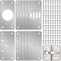 2/4/8/12pcs Cabinet Door Hinge Repair Plate Kitchen Cabinet Door Locker Hinge Fixing Plate Cabinet Door Hinge Repair Bracket