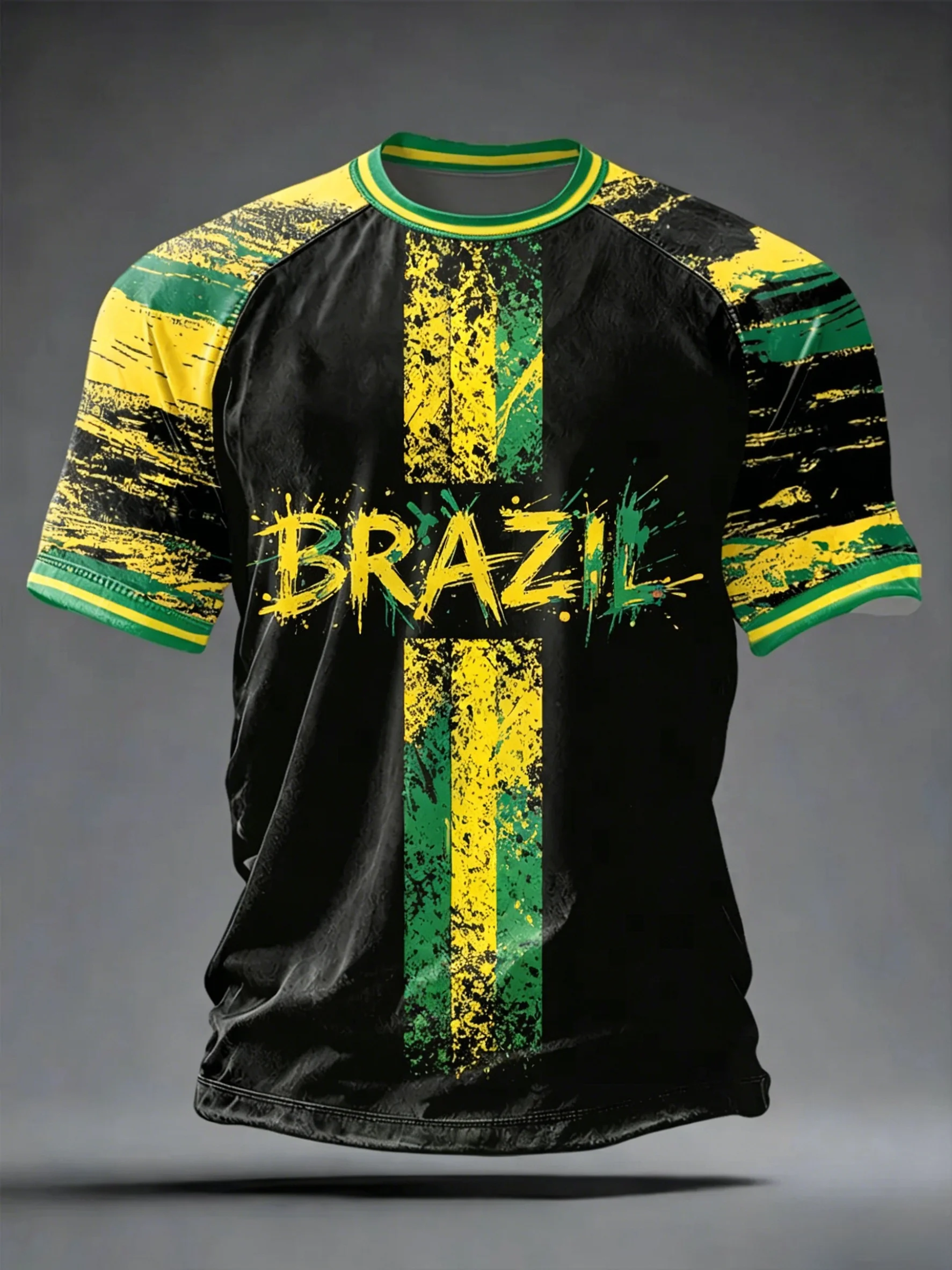 2026 Summer New Brazil Football Jerseys For Men Classic God Brazil Short Sleeve Tees Casual O-neck Sports Tshirts Man Clothing image 2