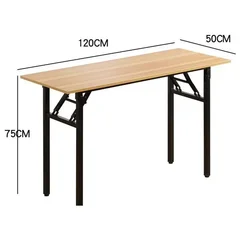 Medium Folding Table Office Furniture Modern Foldable Training Table Wooden School Class Room Desk Frame: Iron Steel