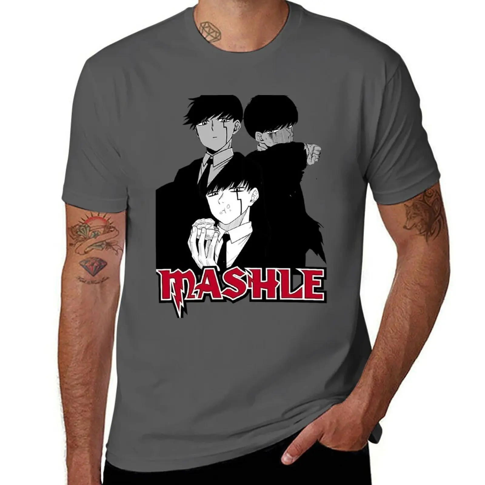 

Mashle - Mash T-Shirt t shirts for man slim fit cotton t shirts high quality T-Shirt