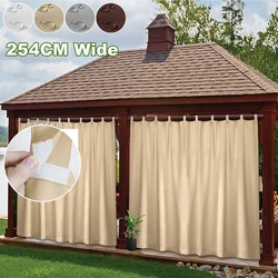 Extra Large Patio Waterproof Curtains Panel Tap Top Outdoor Garden Blackout Curtains Thermal Insulated Window Drapes Pergola
