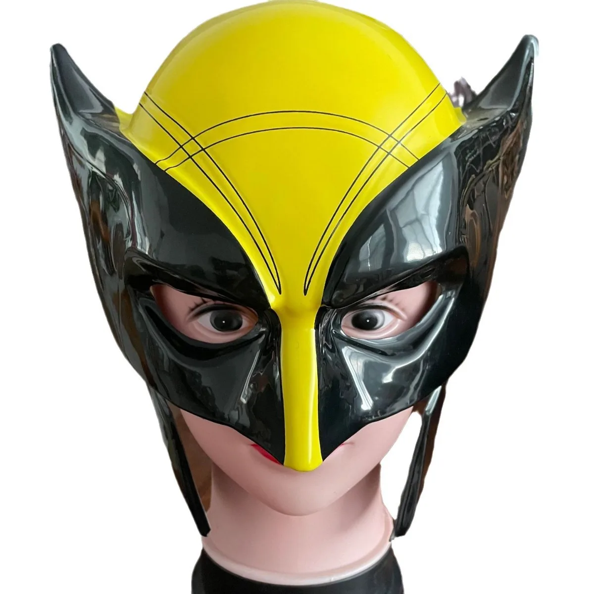 Masque d'Halloween Deadpool Avengers, ensemble de tête de Wolverine, casque en PVC jaune, accessoire de bricolage, cadeau d'anniversaire pour homme, 2024