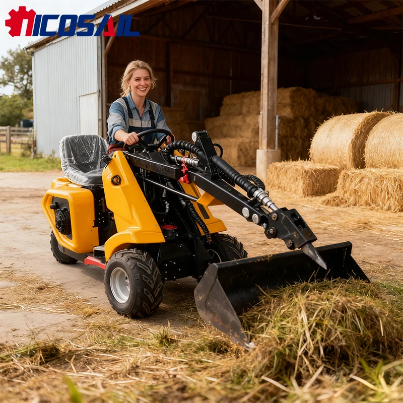 

Wheel type skid steer loader CE/EPA wholesale skid steer mini loader with bucket for sale