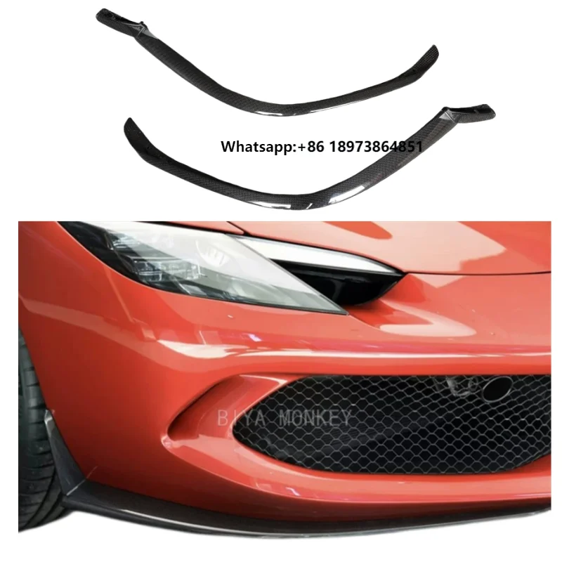 

OEM Carbon Front Bumper Lip Wrap Angle Side Body Parts Kit for Ferrari 296 GTB 296GTB GTS