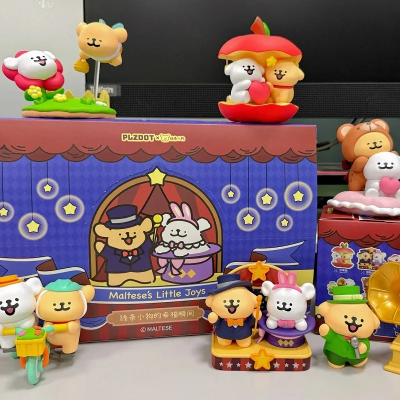 

Genuine Maltese Happy Moments Series Blind Box Kawaii Figurine Couple Gift Desktop Decor Mystery Box Cute Ornament For Anime Toy