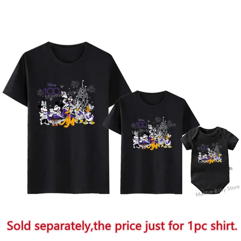 New Mickey and Friends Disney 100 Years Of Wonder Shirts Funny Disneyland Trip Anniversary Tshirts Family Matching Outfits