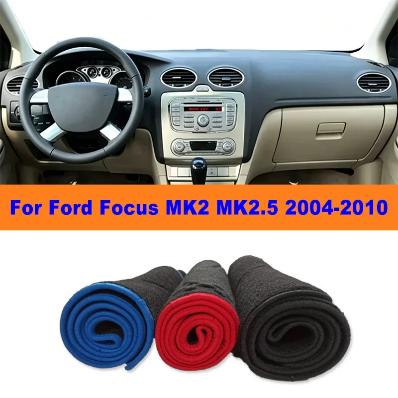 

Anti-Glare Dashboard Cover Dash Mat Non-Slip Sun Shade Pad Interior Protector For Ford Focus MK2 MK2.5 2004-2010 Car Accessories