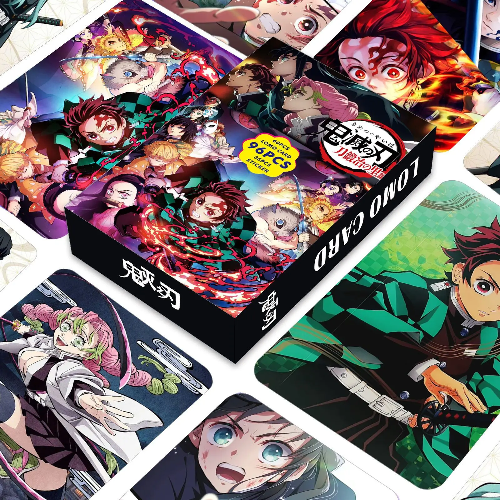 

30/92 шт., коллекция аниме «Убийца демонов», ЛОМО, в упаковке, коллекция аниме Takara Tomy, карты Tanjiro Kamado Nezuko, детская игрушка в подарок