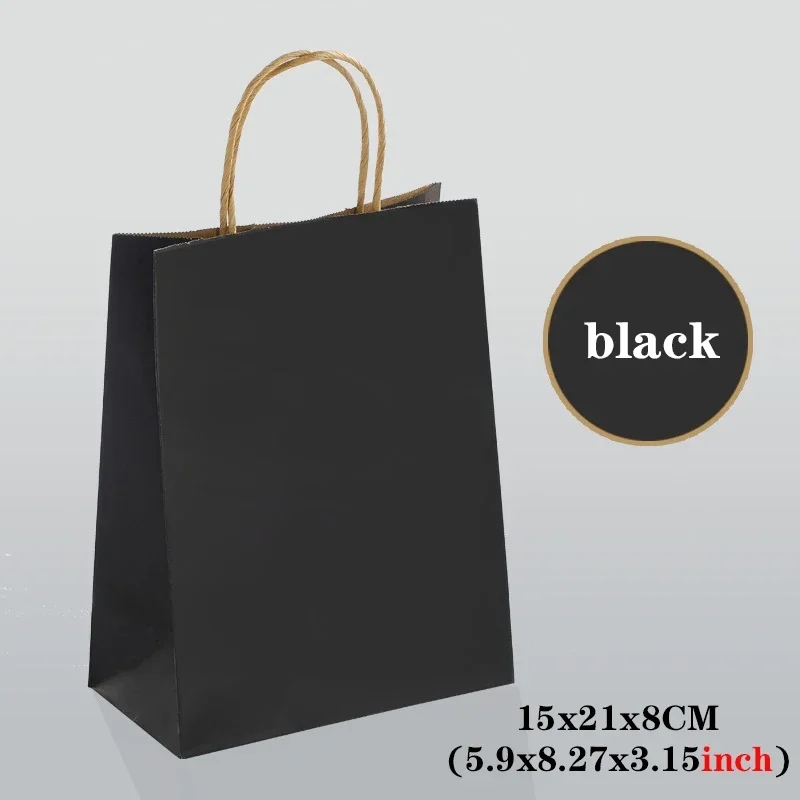 10/30/50 Stuks Vakantie Feestcadeau Tas Met Handvat Sieraden Boodschappentas Thanksgiving Valentijnsdag Huwelijkscadeau Gekleurde Papieren Zak