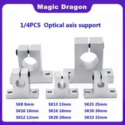 1Pcs 4 pz/lotto SK8 SK10 SK12 SK16 SK20 SK25 SK30 8 millimetri cuscinetto lineare del pozzo della guida di supporto XYZ Tabella del Router di CNC SH8A 3D Parte della stampante